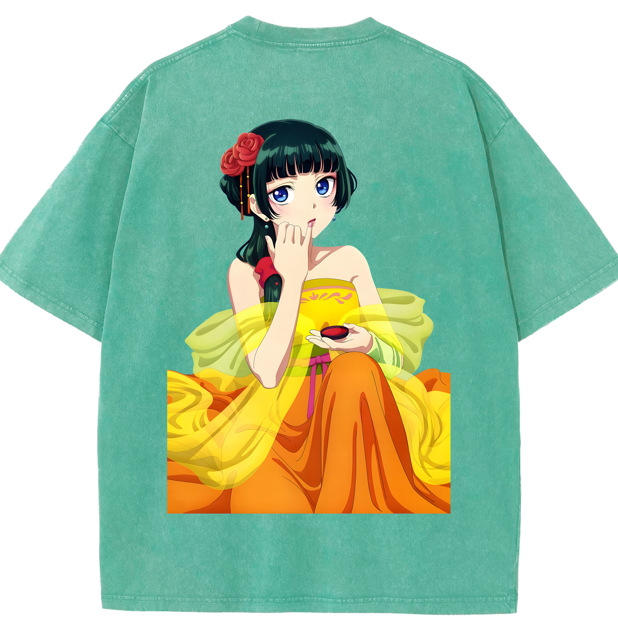 （画像用） 薬屋のひとりごと The Apothecary Diaries 綿100% ヴィンテージ風 半袖Tシャツ（背面プリント）